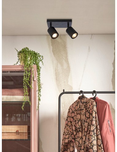 Stropní bambusové osvětlení Java - Spot, černé | GOOD&MOJO-3