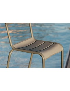 Seat cushion Skin for Luxembourg chairs, grey | FERMOB - 1 2