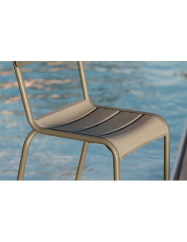 Sedák Skin pro židle Luxembourg, šedý | FERMOB-2