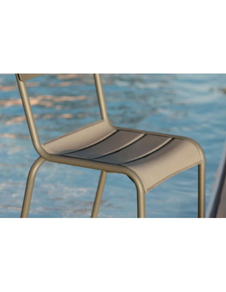 Sedák Skin pro židle Luxembourg, šedý | FERMOB-2