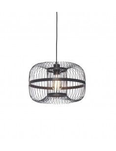 Hanging bamboo chandelier Hokkaido S, black | GOOD&MOJO - 1