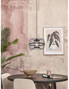 Hanging bamboo chandelier Hokkaido S, black | GOOD&MOJO - 1 2