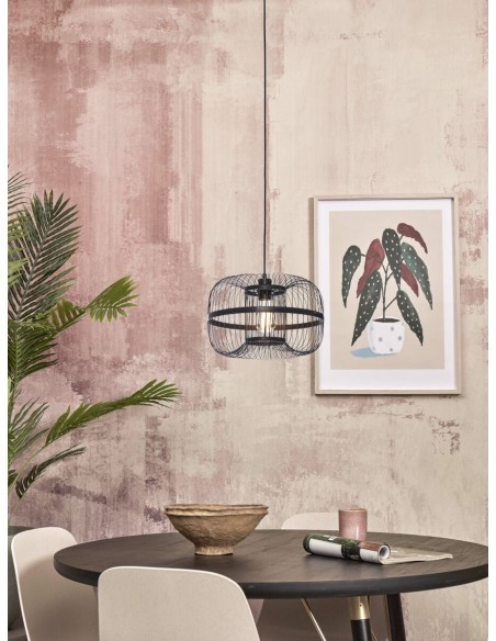 Hanging bamboo chandelier Hokkaido S, black | GOOD&MOJO - 2