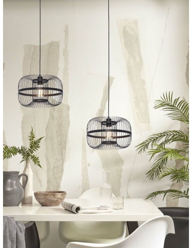 Hanging bamboo chandelier Hokkaido S, black | GOOD&MOJO - 4
