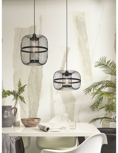 Hanging bamboo chandelier Hokkaido S, black | GOOD&MOJO - 5