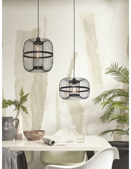 Hanging bamboo chandelier Hokkaido S, black | GOOD&MOJO - 5