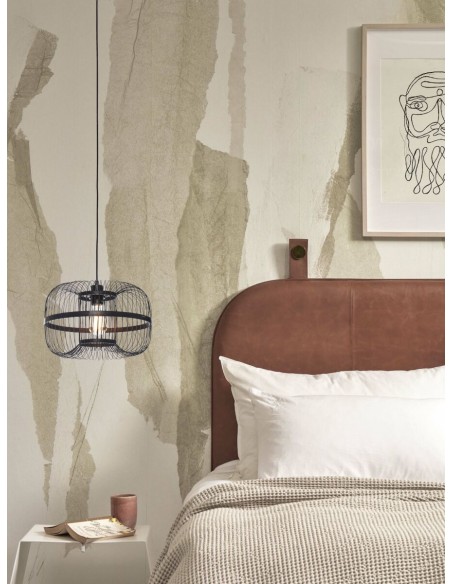 Hanging bamboo chandelier Hokkaido S, black | GOOD&MOJO - 6