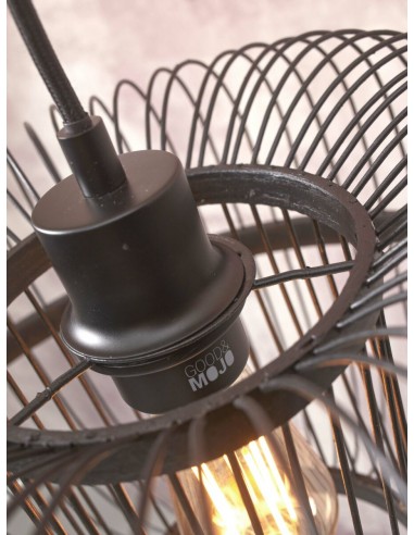 Hanging bamboo chandelier Hokkaido S, black | GOOD&MOJO - 7