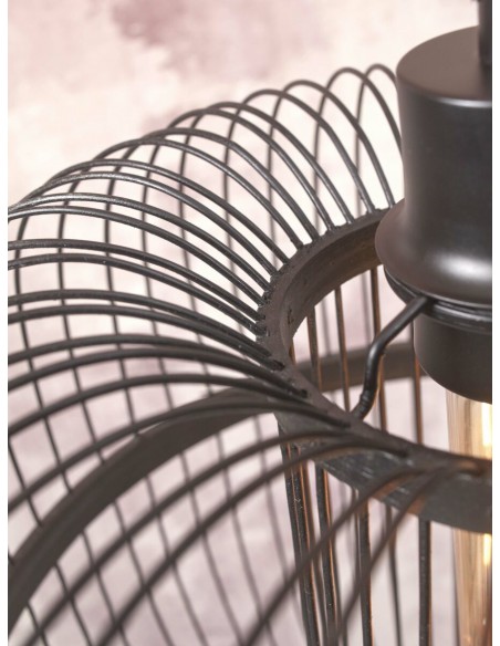 Hanging bamboo chandelier Hokkaido S, black | GOOD&MOJO - 9