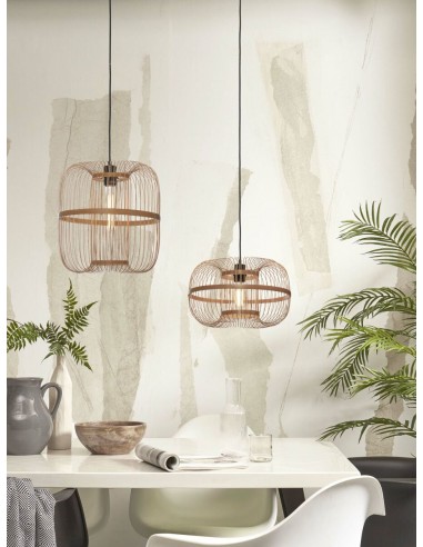 Závěsný bambusový lustr Hokkaido S, přírodní | GOOD&MOJO-5