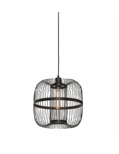 Hanging bamboo chandelier Hokkaido L, black | GOOD&MOJO - 1