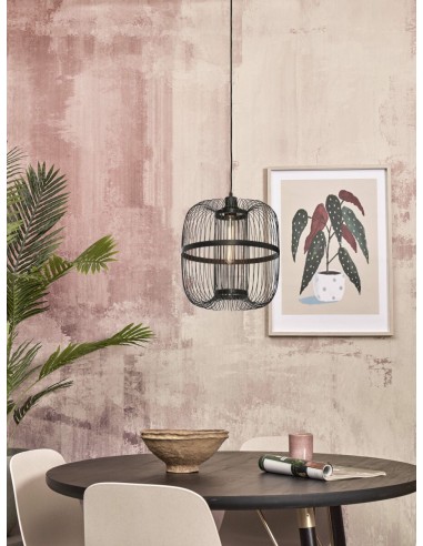 Závěsný bambusový lustr Hokkaido L, černý | GOOD&MOJO-5