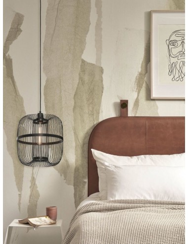 Závěsný bambusový lustr Hokkaido L, černý | GOOD&MOJO-8