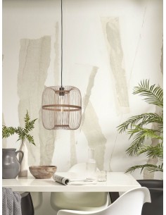 Hanging bamboo chandelier Hokkaido L, natural | GOOD&MOJO - 1 2
