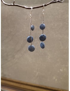 Náušnice s řetízkem a modrými kamínky | PIOU PIOU-1 2