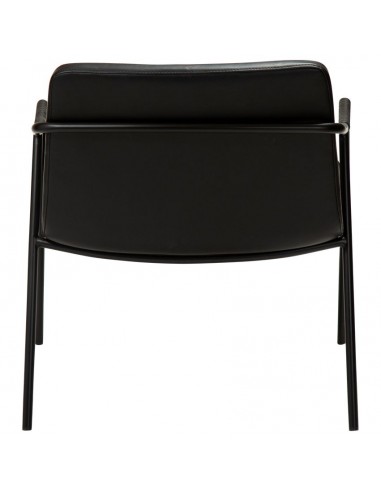 Křeslo s područkami, čalouněné koženkou v barvě vintage černé| DAN FORM-4