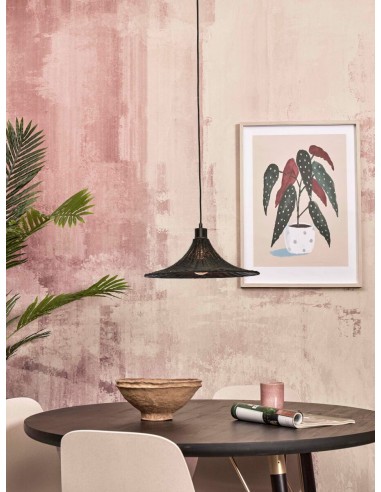 Závěsný bambusový lustr Borabora S - pr.40cm, černý | GOOD&MOJO-3