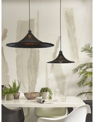 Závěsný bambusový lustr Borabora S - pr.40cm, černý | GOOD&MOJO-5