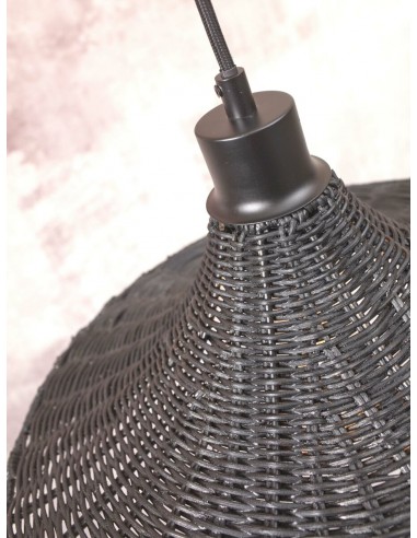 Závěsný bambusový lustr Borabora S - pr.40cm, černý | GOOD&MOJO-8