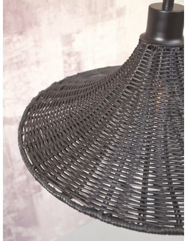 Závěsný bambusový lustr Borabora S - pr.40cm, černý | GOOD&MOJO-9