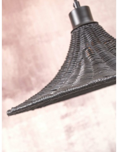 Závěsný bambusový lustr Borabora S - pr.40cm, černý | GOOD&MOJO-10