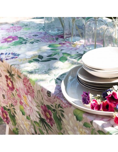 Tablecloth with print La vie en Rose, 140x170 | TESSITURA TOSCANA TELERIE - 3