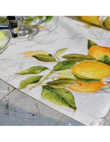 Ubrus s potiskem Limoncello, 160x230 | TESSITURA TOSCANA TELERIE-2