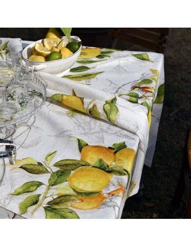 Ubrus s potiskem Limoncello, 160x230 | TESSITURA TOSCANA TELERIE-3