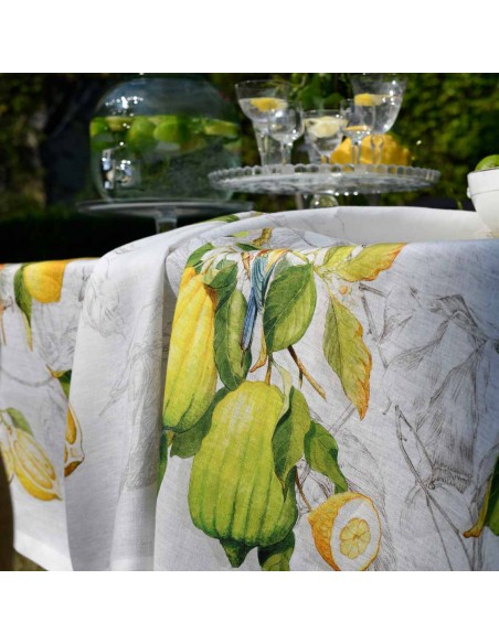 Ubrus s potiskem Limoncello, 160x230 | TESSITURA TOSCANA TELERIE-4
