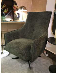 Swing armchair in dark green upholstery | LIVIN ´ UP - 1 2