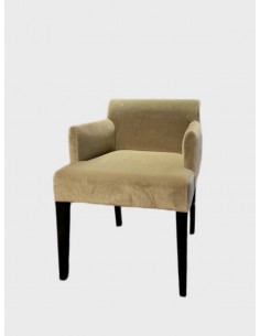 Sharp armchair with velvet cover, mocha | LIVIN ´ UP - 1