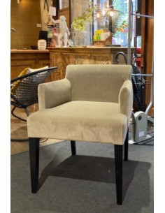 Sharp armchair with velvet cover, mocha | LIVIN ´ UP - 1 2