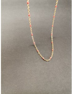 Řetízek zlatý s červenými detaily | PIOU PIOU-1