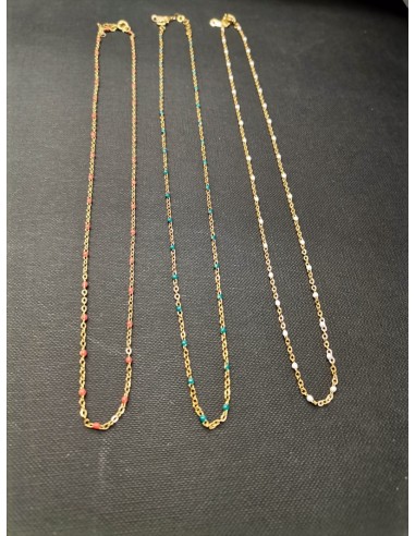 Gold chain with white details | PIOU PIOU - 2