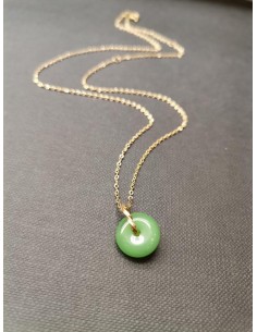 Gold chain with green bead | PIOU PIOU - 1