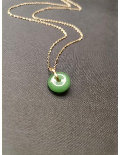 Gold chain with green bead | PIOU PIOU - 1 2