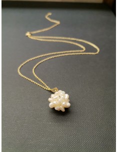 Chain with round element made of pearl beads| PIOU PIOU - 1