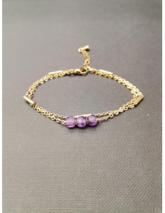 Bracelet with amethyst beads| PIOU PIOU - 1