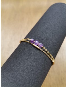 Bracelet with amethyst beads| PIOU PIOU - 1 2