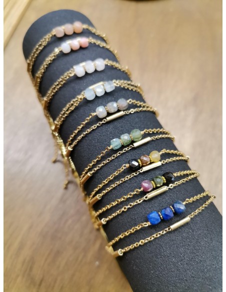 Náramek s korálky labradoritu| PIOU PIOU-7