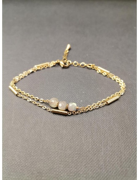 Náramek s korálky labradoritu| PIOU PIOU-4