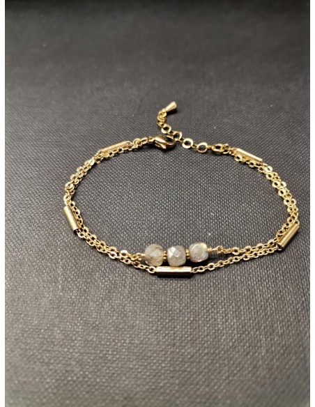 Náramek s korálky labradoritu| PIOU PIOU-1