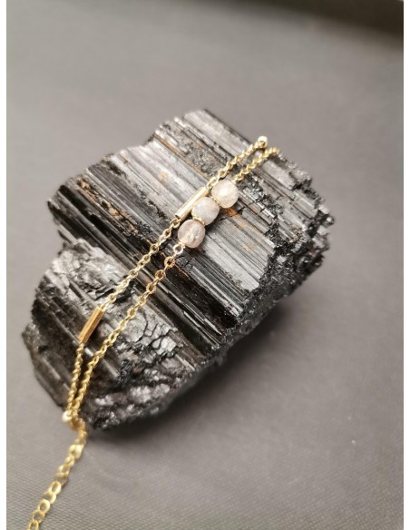 Náramek s korálky labradoritu| PIOU PIOU-2