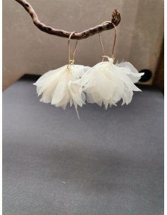 Earrings with white flower | PIOU PIOU - 1