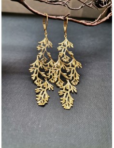 Zlaté náušnice ve tvaru větvičky | PIOU PIOU-1