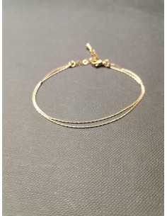 Zlatý náramek s dvojitým řetízkem | PIOU PIOU-1