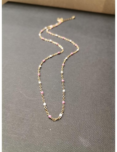Řetízek zlatý s růžovými detaily | PIOU PIOU-1