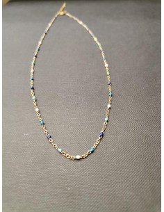 Řetízek zlatý s modrými detaily | PIOU PIOU-1