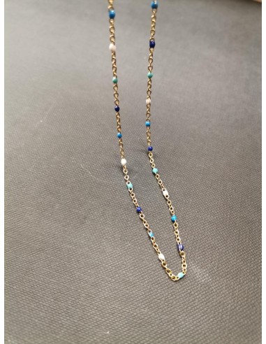 Řetízek zlatý s modrými detaily | PIOU PIOU-2