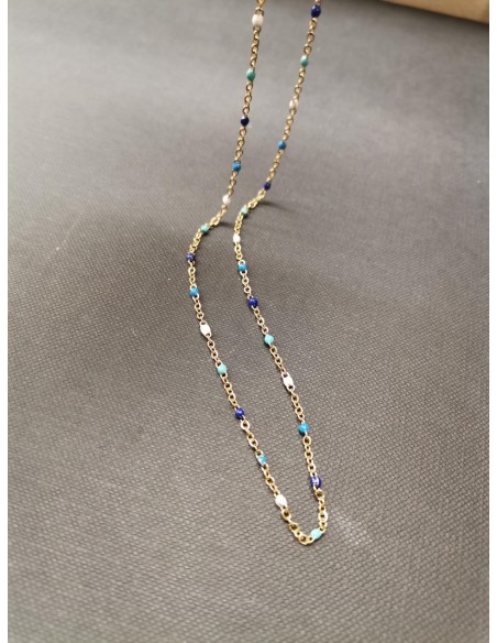 Řetízek zlatý s modrými detaily | PIOU PIOU-3